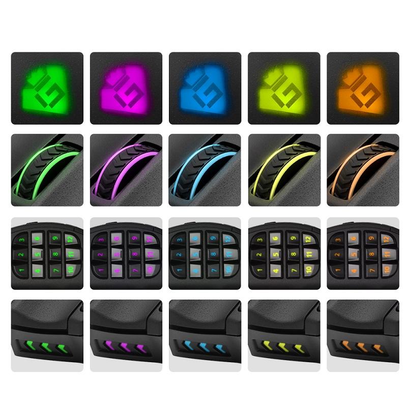 Rocketek USB Gaming Mouse 16400DPI 19 Buttons RGB