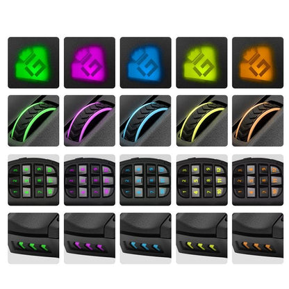 Rocketek USB Gaming Mouse 16400DPI 19 Buttons RGB