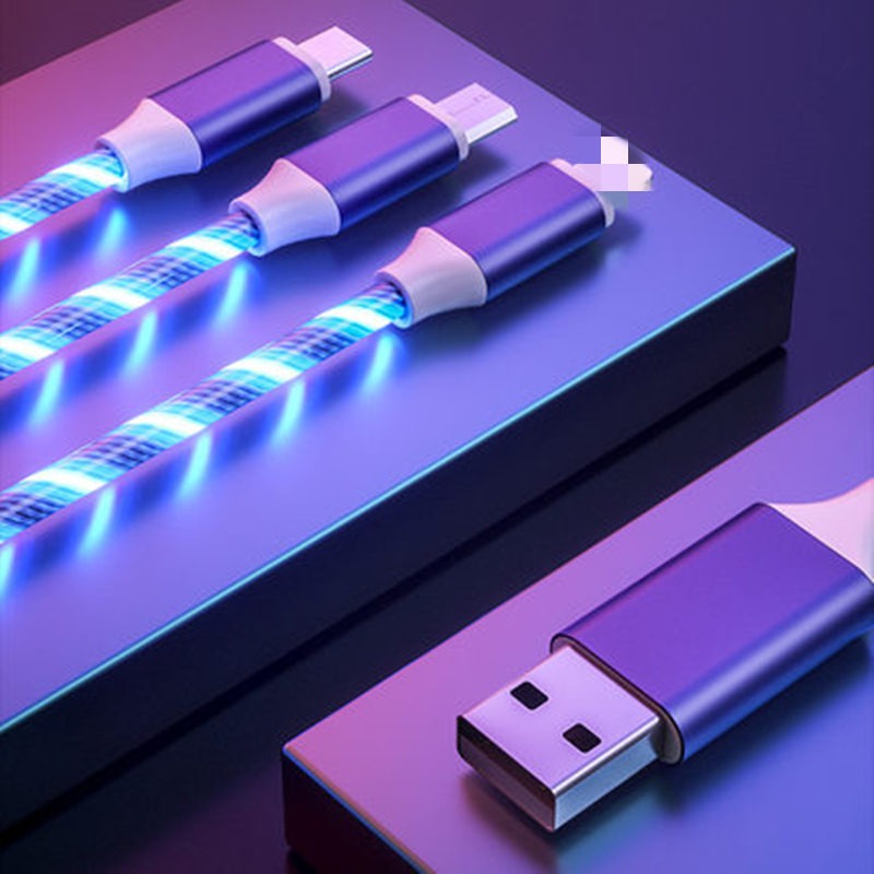 LED Light-Up 3-in-1 Charging Cable 1-to-3