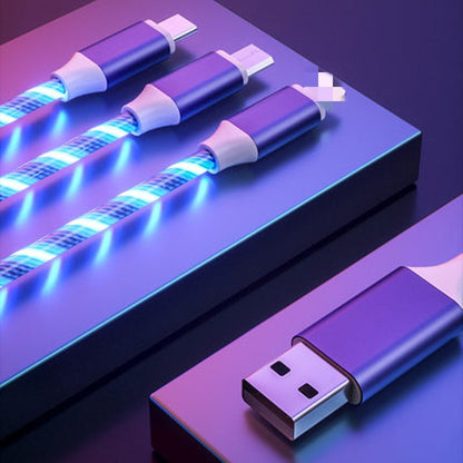 LED Light-Up 3-in-1 Charging Cable 1-to-3