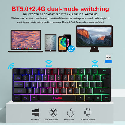 61-Key Bluetooth 2.4G Wireless RGB Mini Keyboard