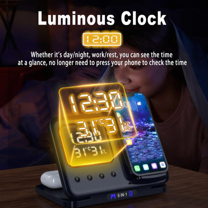 5-in-1 15W Wireless Desk Charger