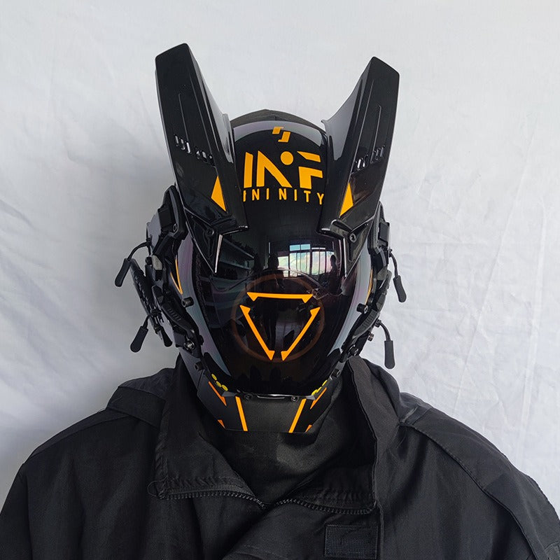 Cyberpunk LED Light-Up Festival Mask