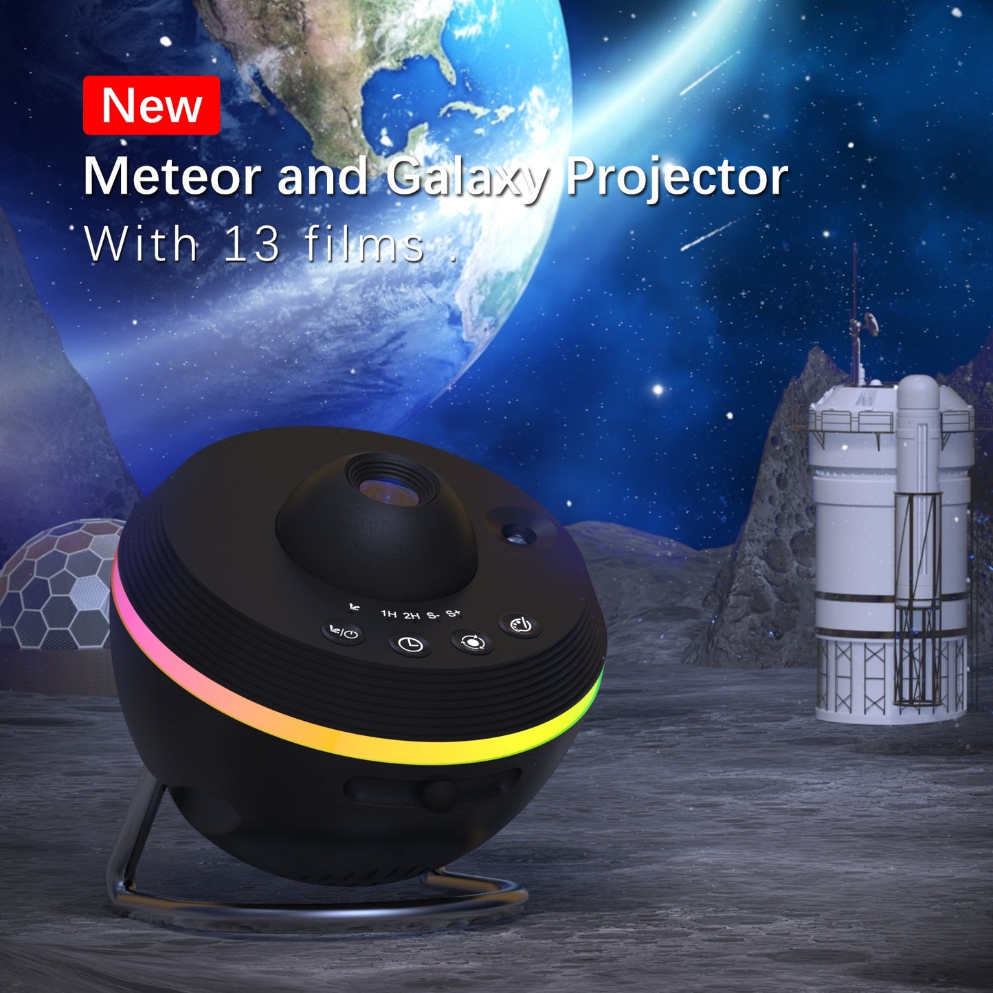 Dynamic Meteor Galaxy Star Projector