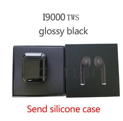 i9000 TWS Matte Black Earbuds QI Wireless Charging