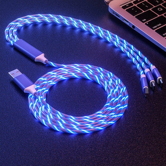 LED Light-Up 3-in-1 Charging Cable 1-to-3
