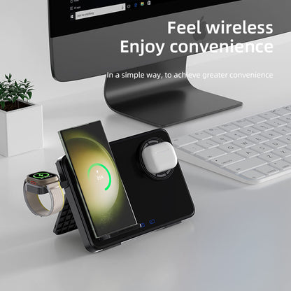 3-in-1 Wireless Charger 15W for iPhone & Samsung