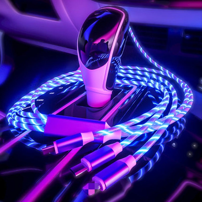 LED Light-Up 3-in-1 Charging Cable 1-to-3