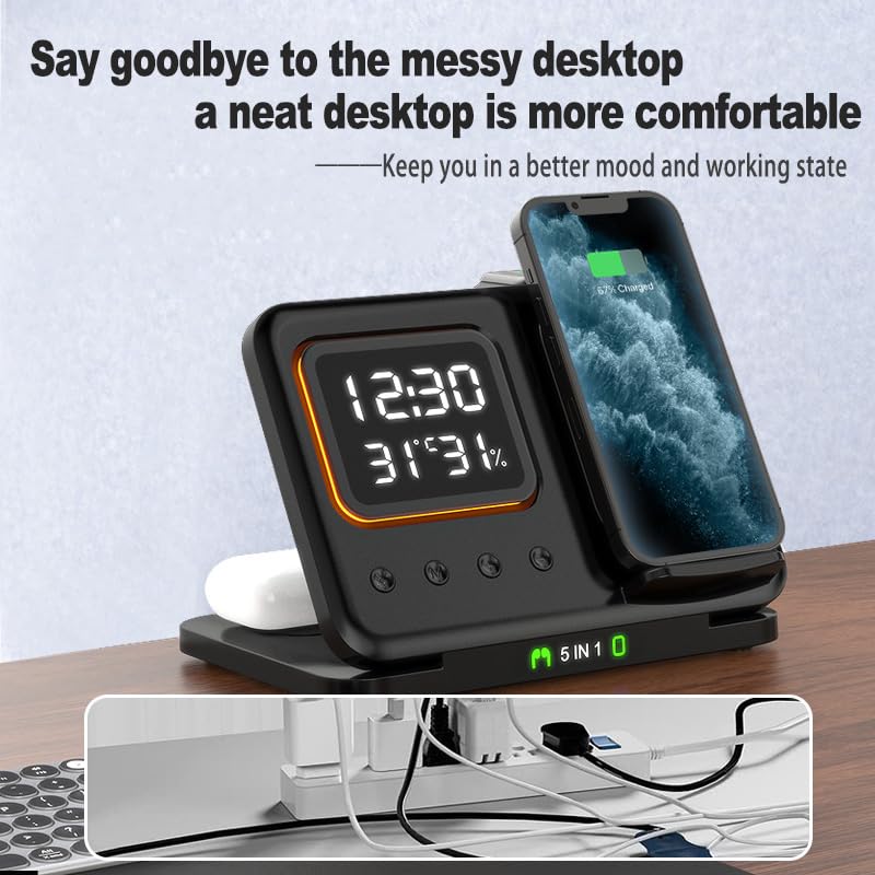 5-in-1 15W Wireless Desk Charger