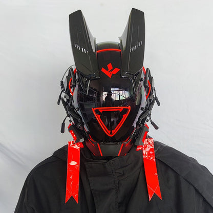 Cyberpunk LED Light-Up Festival Mask